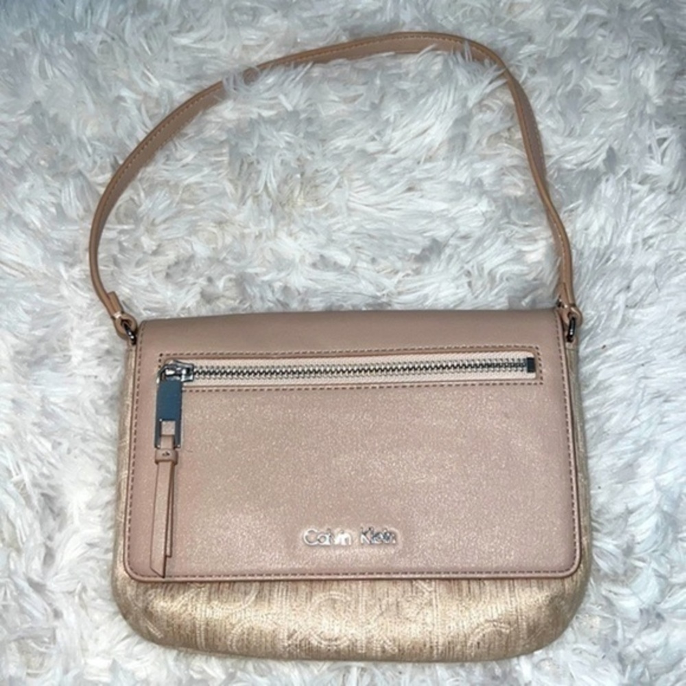 Calvin Klein - small clutch - beige color